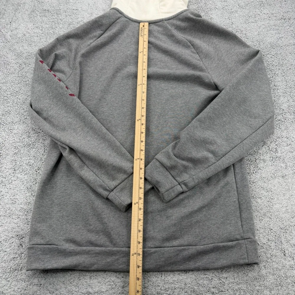 Nike Air Jordan Hoodie Mens Large Gray Jumpman Classic Spellout Logo Sweatshirt